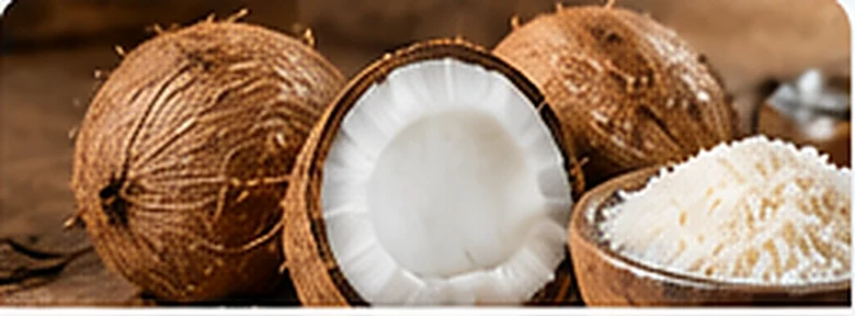 Illustration of coconut ingredients