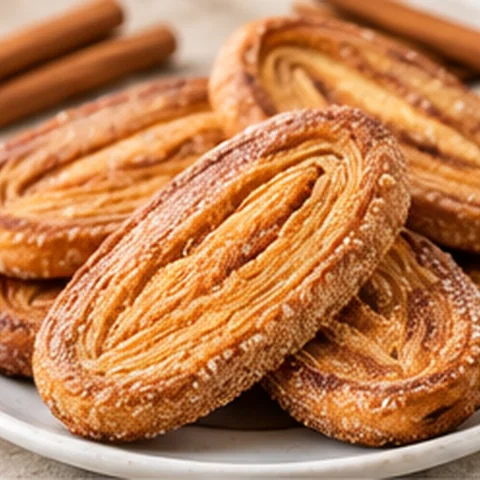 Flaky cinnamon otap pastries on a plate