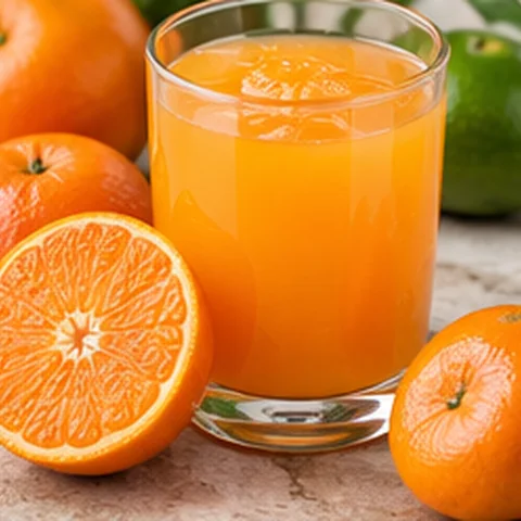 Orange dalandan citrus juice in a glass