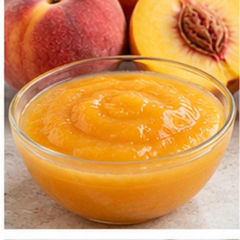 Smooth peach filling with fresh peaches