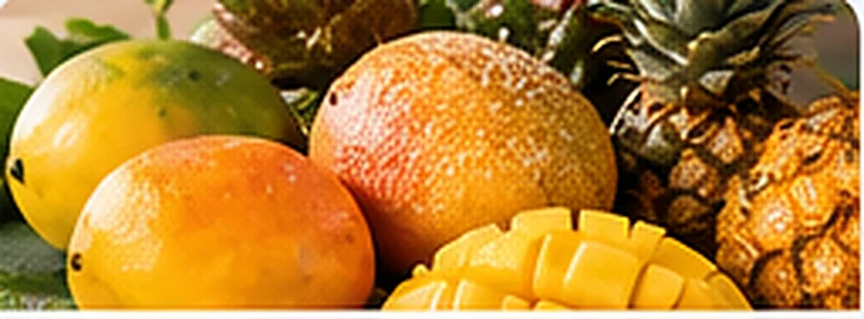 Illustration of tropical fruit ingredients